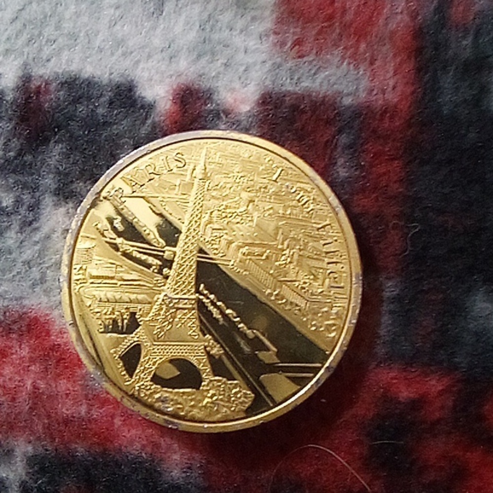 Commemorative gold plated coin from France